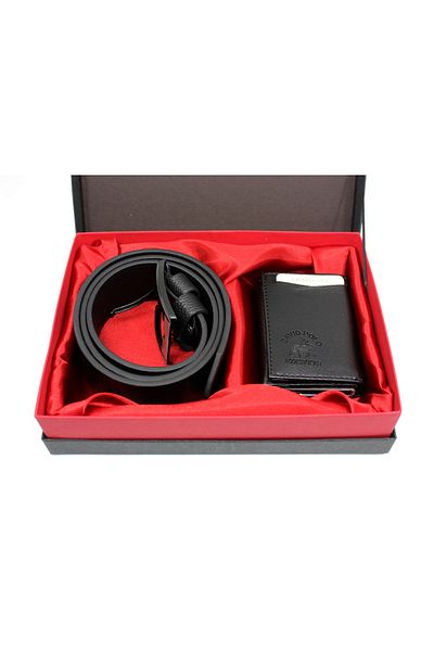 Çanta Sepetim Automatic Mechanism Wallet and Belt Set