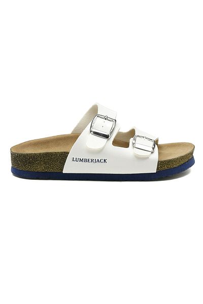 lumberjack Mendy Jr Girl White Daily Slippers 30/35 -1