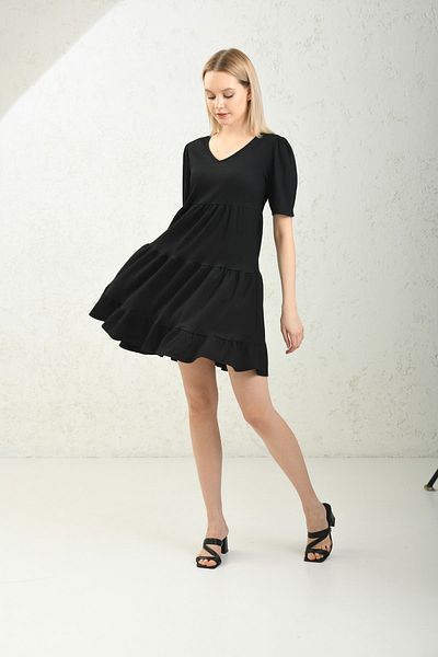 VOLT CLOTHİNG Women's Short Sleeve Seersucker Dress