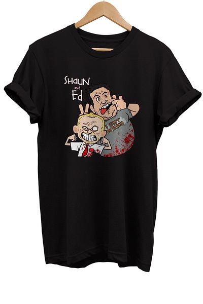 remonz Μπλουζάκι Shaun Of Dead με στάμπα 100% βαμβακερό Basic T-shirt κανονικού μεγέθους