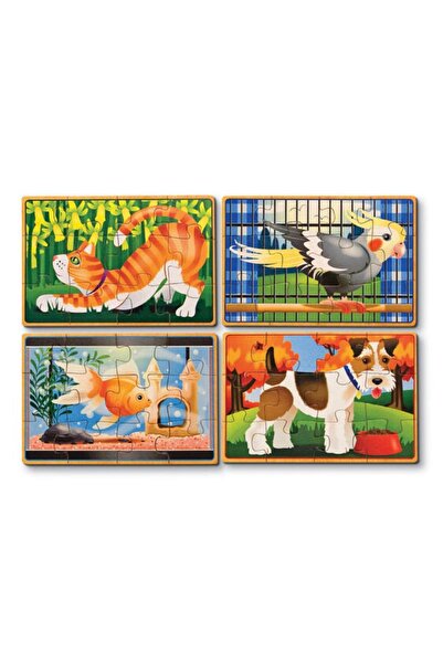 Melissa Doug Wooden 12X4 Puzzle Set Pets
