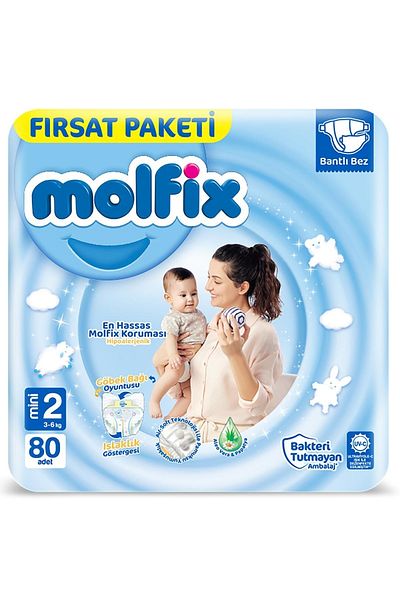 Molfix 80 Size 2 Baby Diapers Mini Opportunity Package