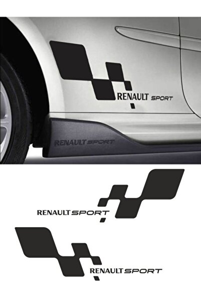Teknik Reklam ملصق رينو سبورت 2 قطعة 30 سم أسود