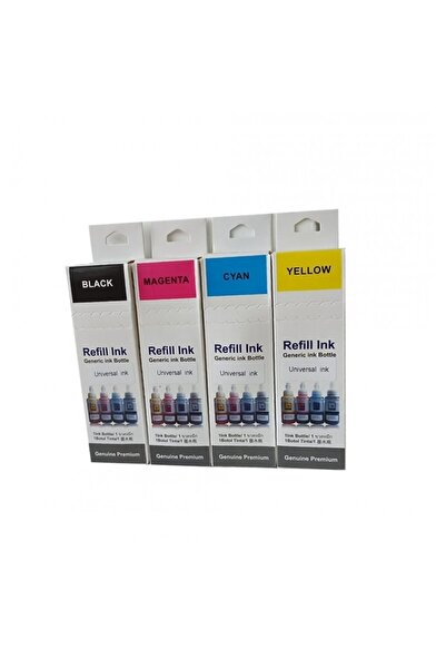 Refill İnk TEMSİLİ RESİMDİR ..MUADİL Epson T6641/6642/6643/6644 4'lü Uyumlu M...