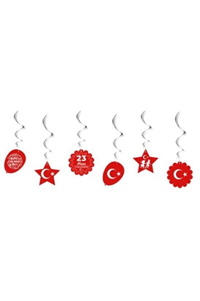 Happyland 23 أبريل - مجموعة زينة السقف المعلقة المكونة من 6 قطع