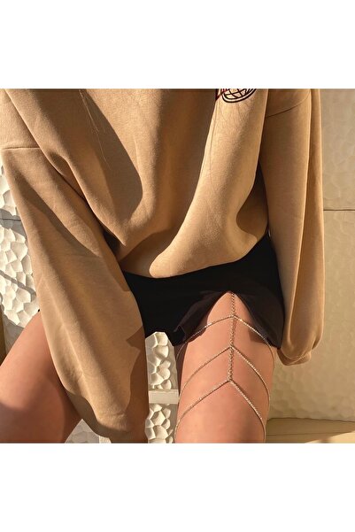 pop up store Kristal Taşlı Üç Sıra Bacak Aksesuarı