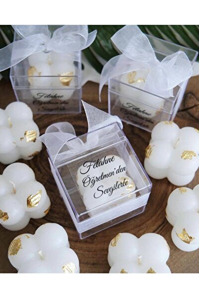 Ceyseet Söz&nişan&düğün Hediyelik Mini Baskılı Bubble Mum 25 Adet