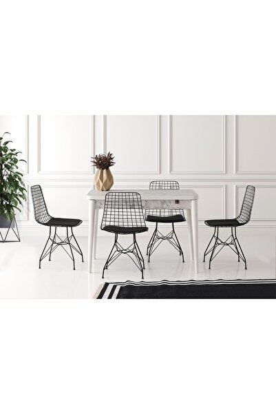 MUTLU ALIŞVERİŞ MERKEZİ Damla Açılır Döner Kaşıklıklı Mutfak Yemek Masası 60*90