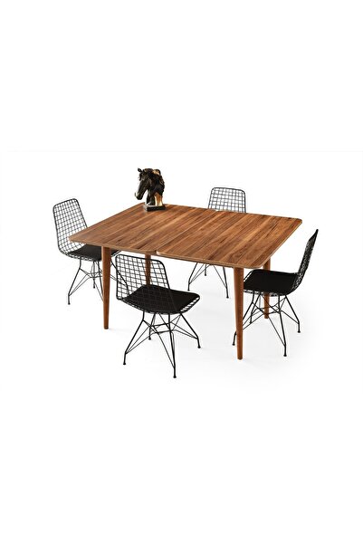 MUTLU ALIŞVERİŞ MERKEZİ Damla Açılır Döner Kaşıklıklı Mutfak Yemek Masası 60*90