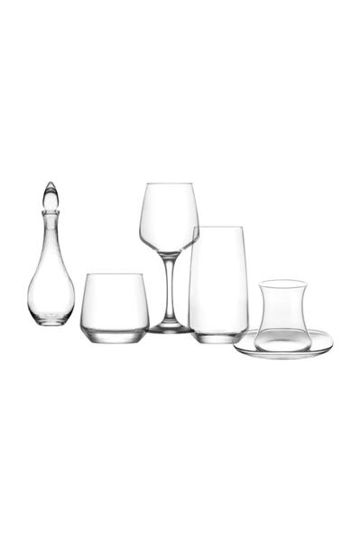 LAV Lal 31 Parça Çeyiz Seti Sürahi Bardak Takımı