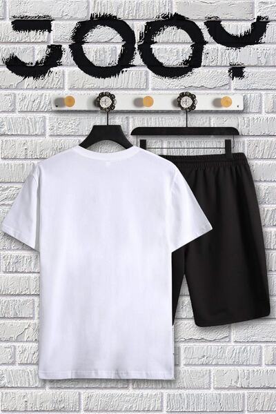 Jooy Company Beyaz Oversize Tshirt Ve Penye Şort Takım