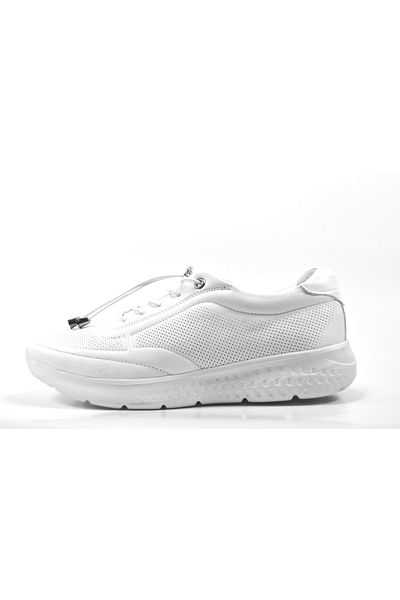 Beety 21by37.14-111 Pantofi de damă de zi cu zi, alb, din piele naturală
