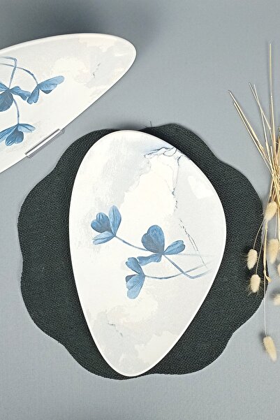 Keramika Blue Magic Oscar Servis Tabağı 2 Adet 35 Cm