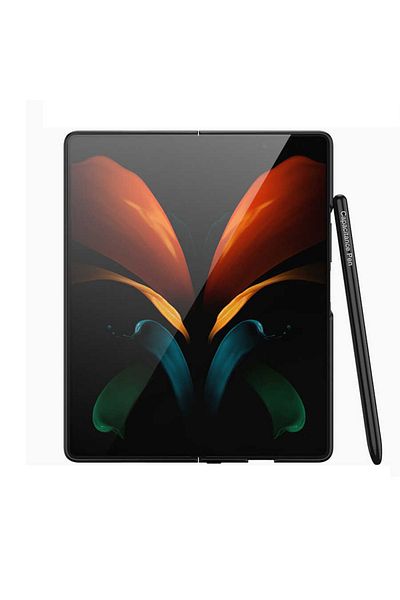 Fuchsia Galaxy Z Fold 2 Compatible Case with Pen Slot + Capacitive Touch Pen