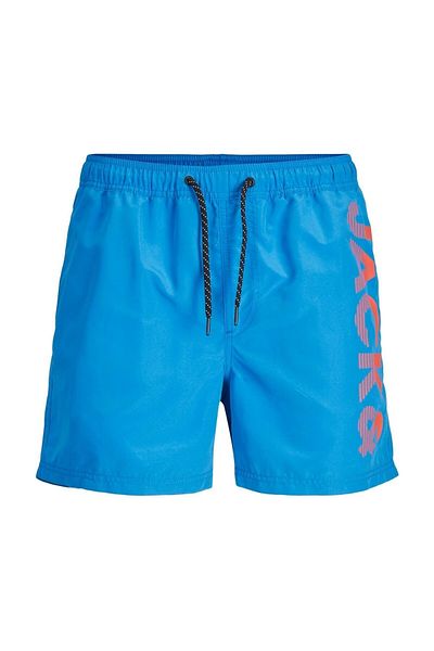 Jack & Jones Swim Shorts - Blue - With Slogan