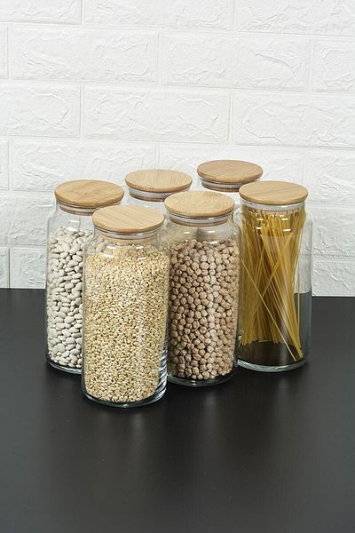 Karçiçeği Home Super Large Size 1400 Ml Jar with Vacuum Lid 6 Pieces