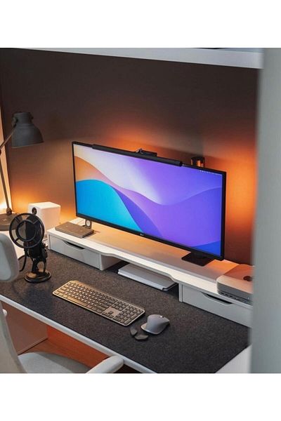garaccu Felt Desk and Mouse Mat Pad for Office Gaming and Study Table 30X120 cm (Special Size)