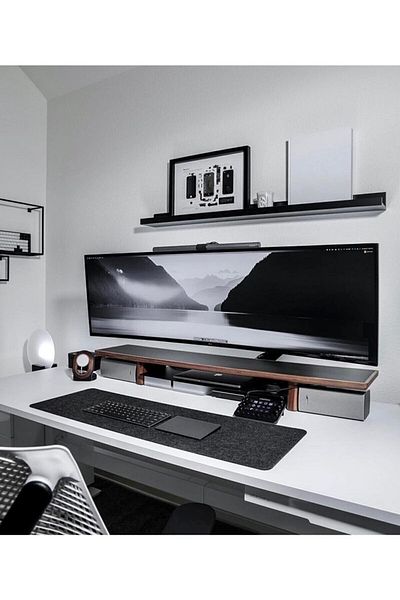 garaccu Felt Desk and Mouse Mat Pad for Office Gamer and Study Desk 35x75 Cm