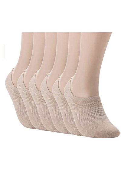 socksbox 6 Ζεύγη Γυναικείες κάλτσες μπαλαρίνας από μπαμπού χωρίς ραφή σιλικόνης