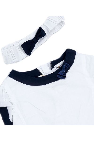 andywawa 9 - 12 Months, One Size, Marine Time Summer Dress with Headband
