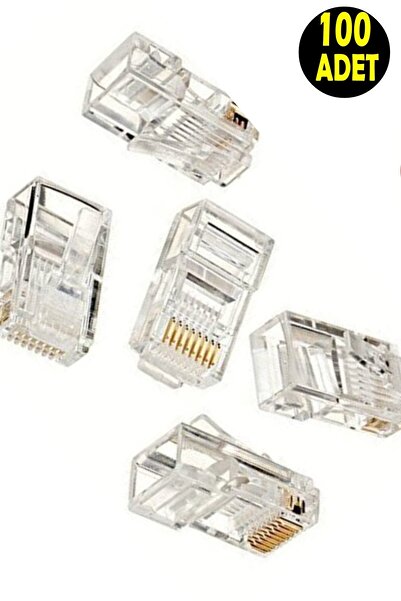 usin 100 Adet Cat5 Cat6 Rj45 8p8c Jack Ethernet Internet Modem Kablosu Soketi Network Uç
