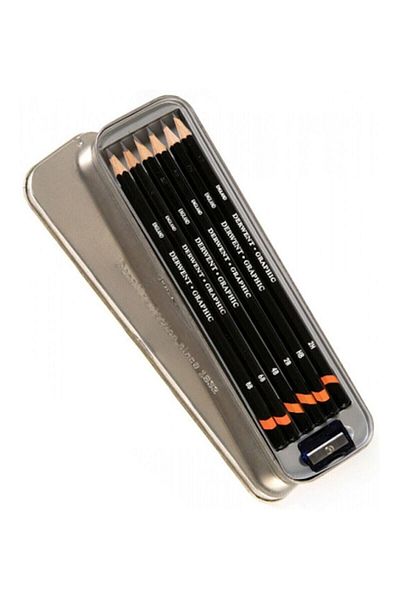 Derwent Graphic Graded Pen Set 6-Piece Tin Box