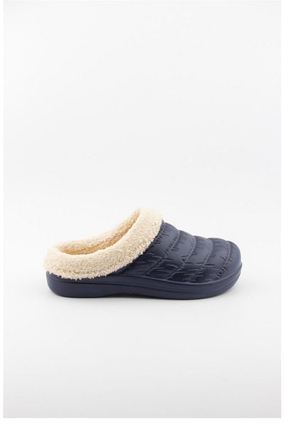 Afilva Akınalbella Women's Furry Winter Slippers Z Mm Navy Blue