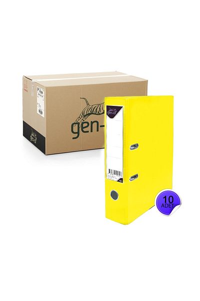 Gen-Of مجلد بلاستيك عريض أصفر 10 قطع