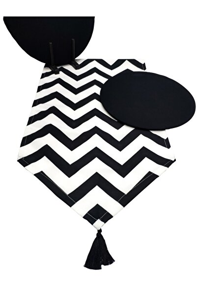 Viemso عداء منقوش مخطط، علبة شاحن سوداء مكونة من 6 قطع