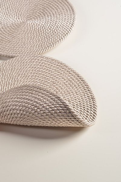 Natural Dowry Flossy Light Mink Washable Polyp Wicker Rope Living Room Dining Table Coffee Table Kitchen Cloth Runner