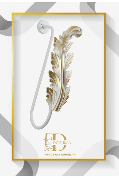 Doğukan perde aksesuarları White and Yellow Curtained Cocoon Arm - Accessory (1 Piece)