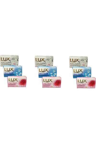 LUX Soap 80 gr Aqua Sparkle Types X 9 Pieces