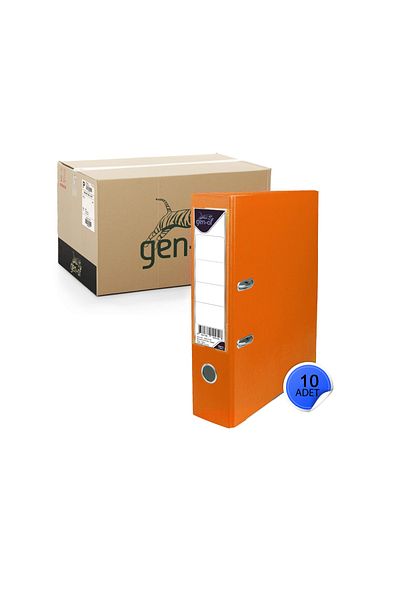 Gen-Of Plastic Folder Large Orange 10 Pieces