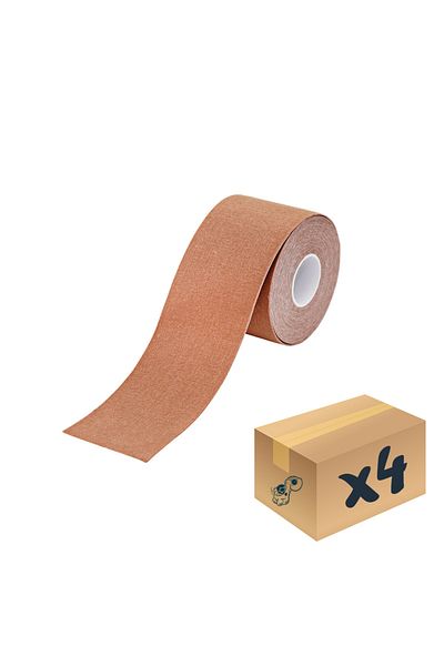VZN Tape Kinesiology شريط رياضي Vzn Kinesio – شريط ألم رياضي 5 متر × 5 سم لون البشرة 4 قطع