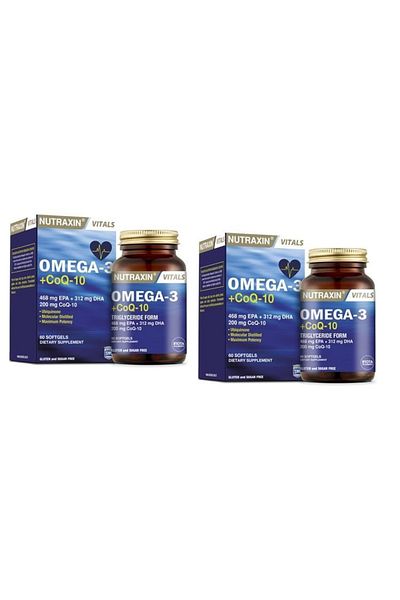 Nutraxin Omega3 Coq-10 60 Softgels - 2 Pieces