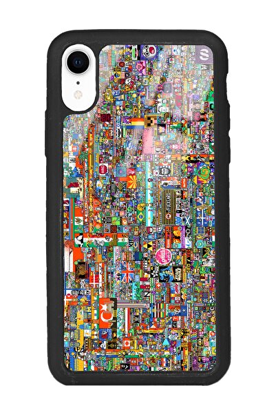 Spoyi Iphone Xr R/place Hatıra Tasarımlı Glossy Telefon Kılıfı