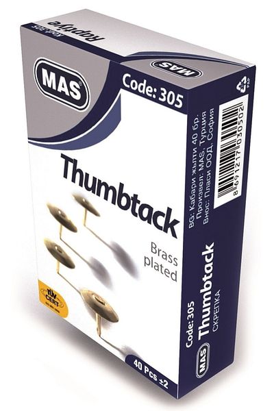 Mas 305 Yellow Brass Coated Fastener