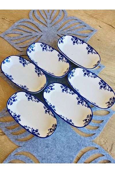 VENÜS HOME DECORATION Yasemin Model 6-Piece Oval Breakfast Bowl