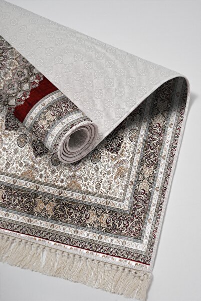 Alanur Home Eko Trend Djt Yıkanabilir Kaymaz Taban 3 Lü Yatak Odası Takımı 1909 Osmanli Kırmızı