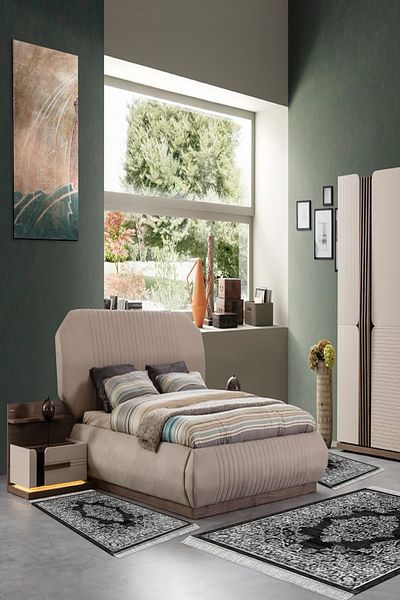 Alanur Home Eko Trend Djt Πλενόμενη Αντιολισθητική Βάση 3 τεμαχίων Υπνοδωμάτιο 761 Ottoman Black