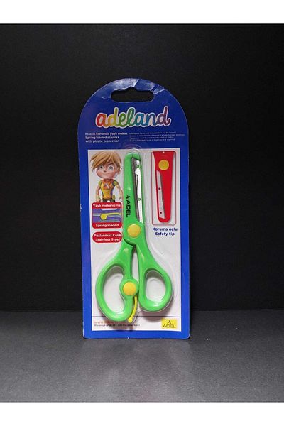 Adel Spring Protected Children's Scissors Green