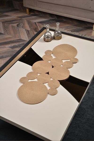 Natural Dowry Rustic Lite Natural Wicker Jut Rope Living Room Dining Table Coffee Table Kitchen Cloth Runner
