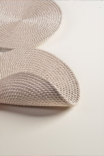 Natural Dowry Rustic Lite Light Mink Washable Polyp Wicker Rope Living Room Dining Table Coffee Table Kitchen Cloth Runner