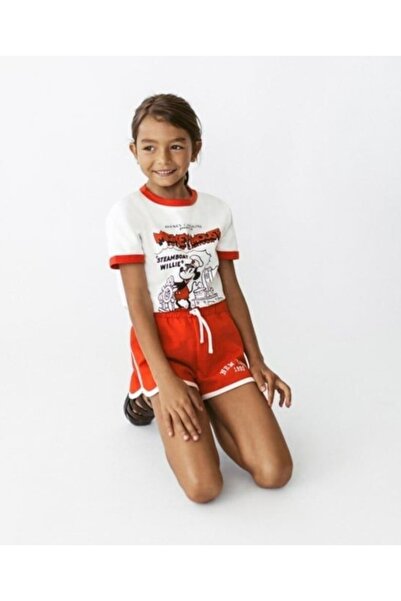 Pink Hippo Kids Set de tricou pentru fetiță cu imprimeu Mickey