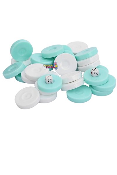 Miajima لعبة الطاولة، لون فيروزي، أبيض، حجم كبير