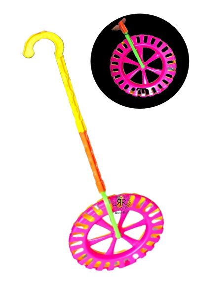 Hyd Teker Çıngıraklı Sürmeli Baston Eğitici Oyuncak Tekerlekli Çın Çın