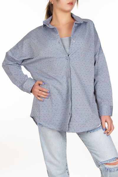 BENESSE Cămașă Dobby lungă oversize de damă