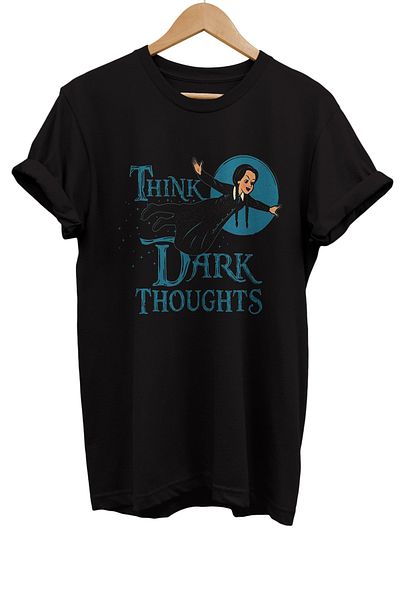 remonz Think Dark Thoughts 100% βαμβακερό μπλουζάκι Basic T-shirt κανονικού μεγέθους