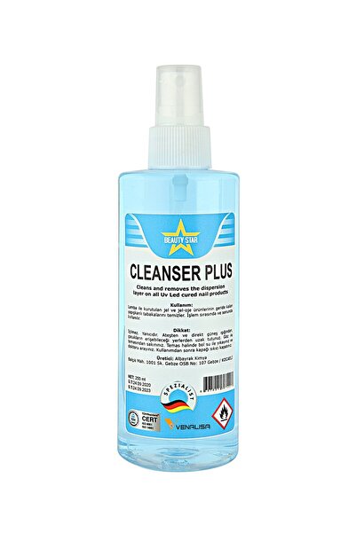 CLEANSER Plus Kalıcı Oje Protez Tırnak Yapışkan Kat Silici 250 ml Venalisa