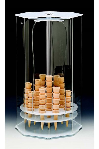 Zicco Acrylic Rotating Ice Cream Cone 35x35xH:59 Cm